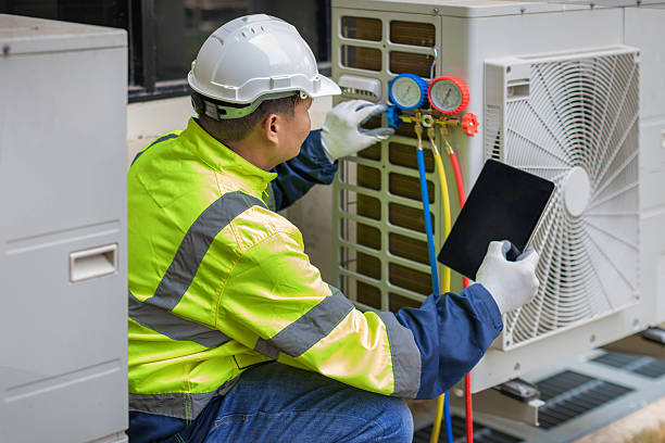 Professional Air Conditioning Repair technician working in Junction, TX